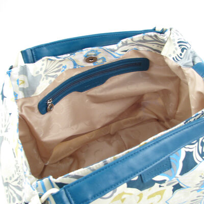 Belmondo / Strandtasche Blau, Tasche Beach-Bag Blau m. Blumen