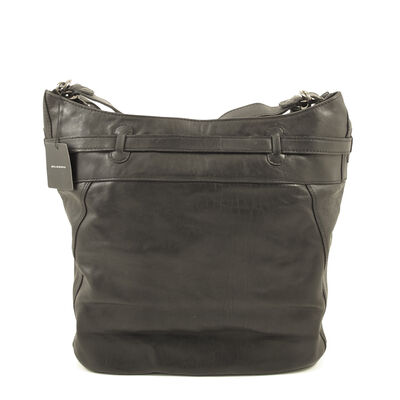 Belmondo / Damen Ledertasche Schwarz, Leather Bag Black
