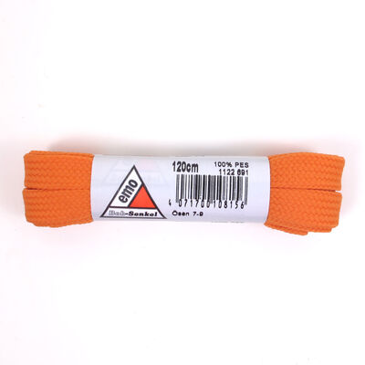 emo / Schn&uuml;rsenkel Orange 120cm - Bob Flachsenkel/Breitsenkel