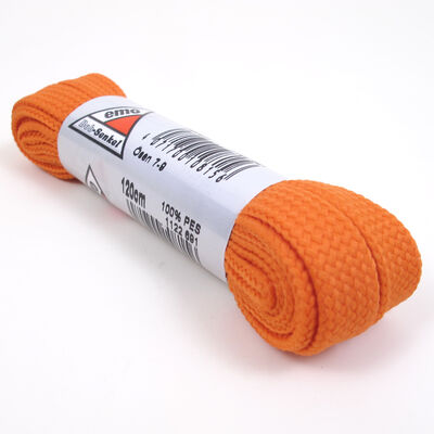 emo / Schn&uuml;rsenkel Orange 120cm - Bob Flachsenkel/Breitsenkel