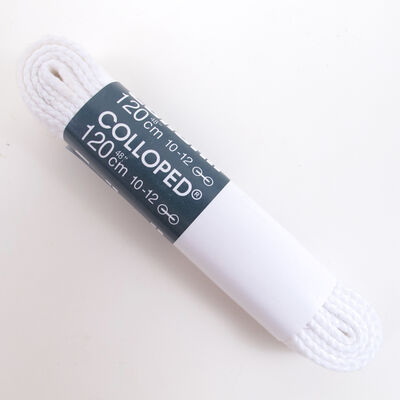 Collonil Schn&uuml;rsenkel Wei&szlig; 120cm -  Flachsenkel ca. 9mm breit - 10 - 12 L&ouml;cher/&Ouml;sen