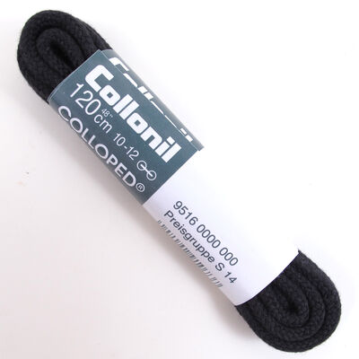 Collonil Schn&uuml;rsenkel Schwarz 120cm -  dicke Rundsenkel 4-5mm Durchmesser
