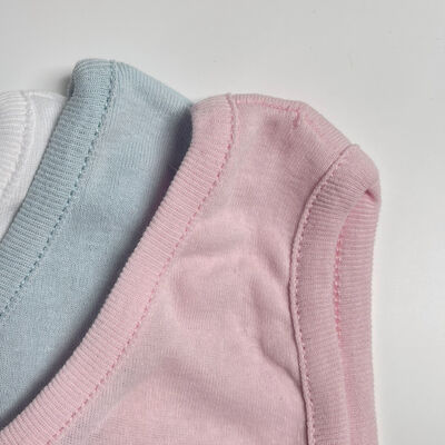  / 3er Set: Top Bauchfrei m. Kn&ouml;pfen Weiss - 2. WAHL