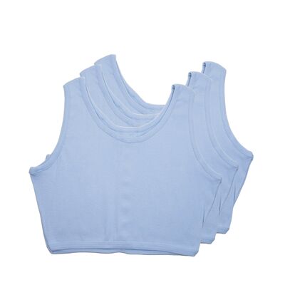 / 3er Set: Top Bauchfrei m. Kn&ouml;pfen Hellblau 2. WAHL